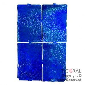 CORTINA DE CUADROS METALIZADA HOLOGRAFICA AZUL LASER 2MT X 1MT x 1